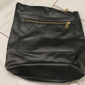 Black Leather Backpack